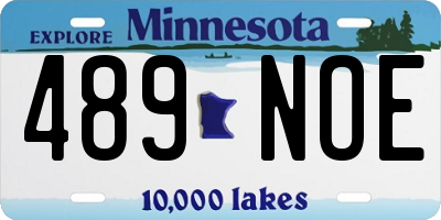 MN license plate 489NOE