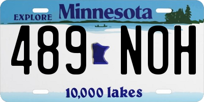 MN license plate 489NOH