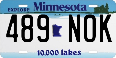 MN license plate 489NOK