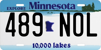 MN license plate 489NOL