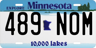MN license plate 489NOM