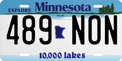 MN license plate 489NON