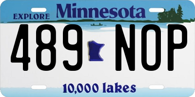 MN license plate 489NOP