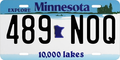 MN license plate 489NOQ