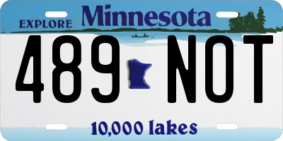 MN license plate 489NOT