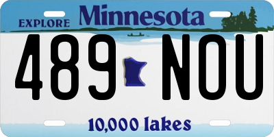 MN license plate 489NOU