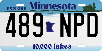 MN license plate 489NPD