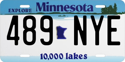 MN license plate 489NYE