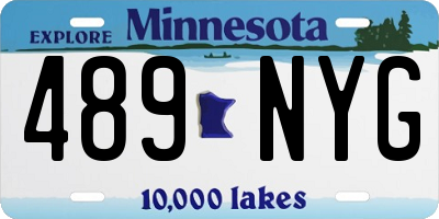 MN license plate 489NYG