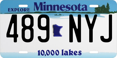 MN license plate 489NYJ