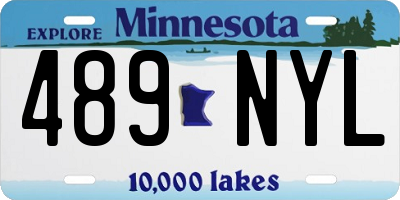 MN license plate 489NYL