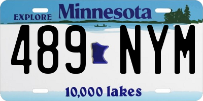 MN license plate 489NYM