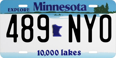 MN license plate 489NYO