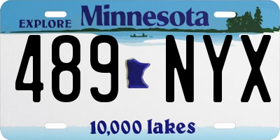 MN license plate 489NYX