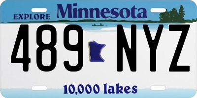 MN license plate 489NYZ