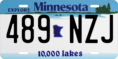 MN license plate 489NZJ