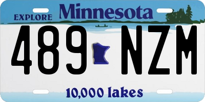MN license plate 489NZM