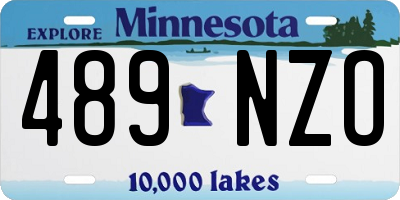 MN license plate 489NZO