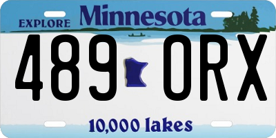 MN license plate 489ORX