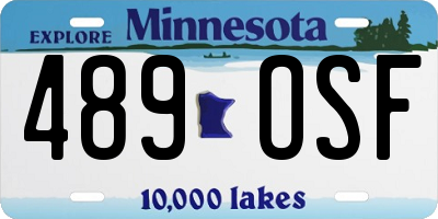 MN license plate 489OSF