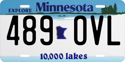 MN license plate 489OVL