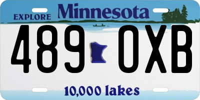 MN license plate 489OXB