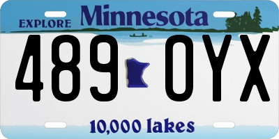 MN license plate 489OYX