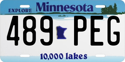 MN license plate 489PEG
