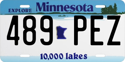MN license plate 489PEZ