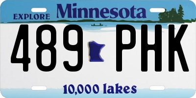 MN license plate 489PHK
