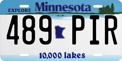 MN license plate 489PIR