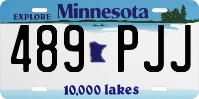 MN license plate 489PJJ