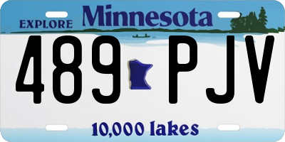 MN license plate 489PJV