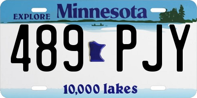 MN license plate 489PJY