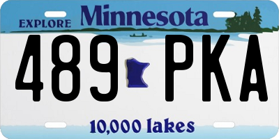 MN license plate 489PKA