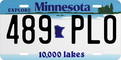 MN license plate 489PLO