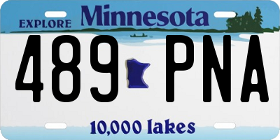 MN license plate 489PNA