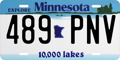 MN license plate 489PNV