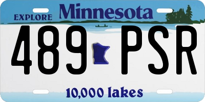 MN license plate 489PSR