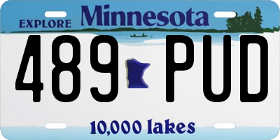 MN license plate 489PUD