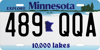 MN license plate 489QQA