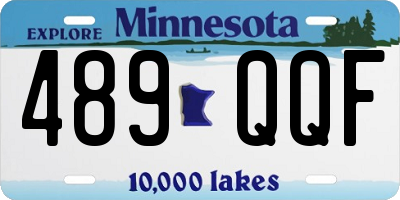 MN license plate 489QQF