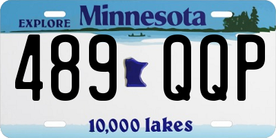 MN license plate 489QQP