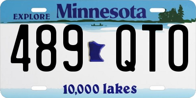 MN license plate 489QTO