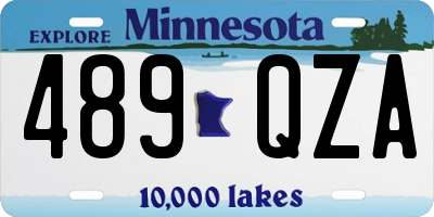 MN license plate 489QZA