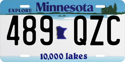 MN license plate 489QZC