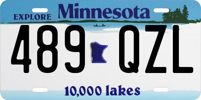 MN license plate 489QZL