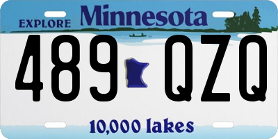 MN license plate 489QZQ