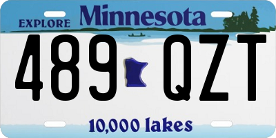 MN license plate 489QZT