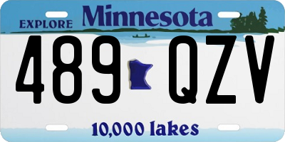 MN license plate 489QZV